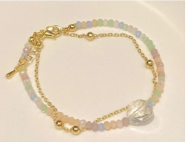 New Color Crystal String Beads Double Layer Twin Bracelet Limorista