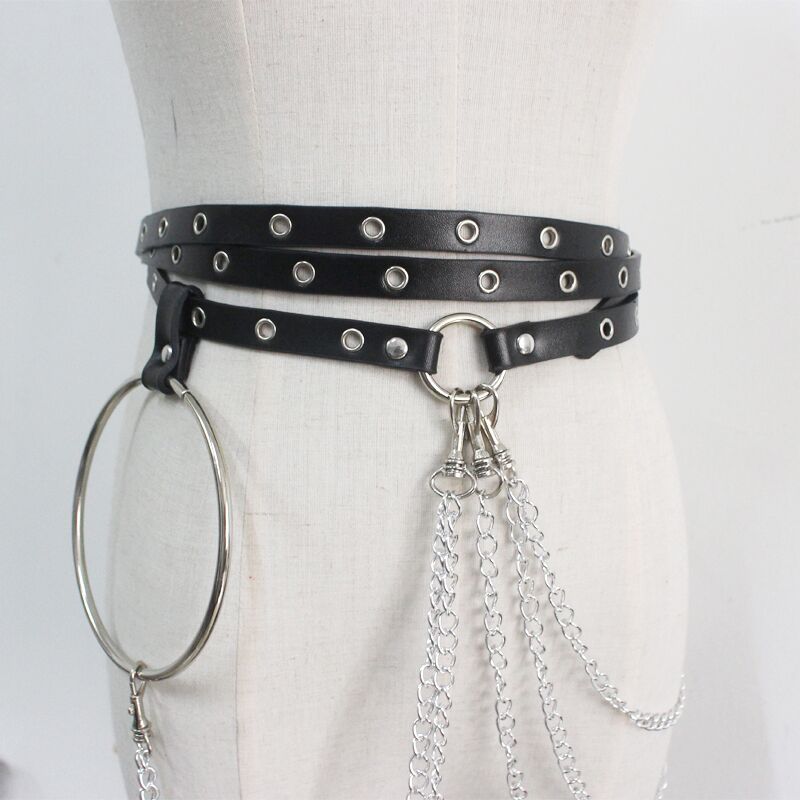 New Punk Concave Shape Waist Chain Leisure Limorista