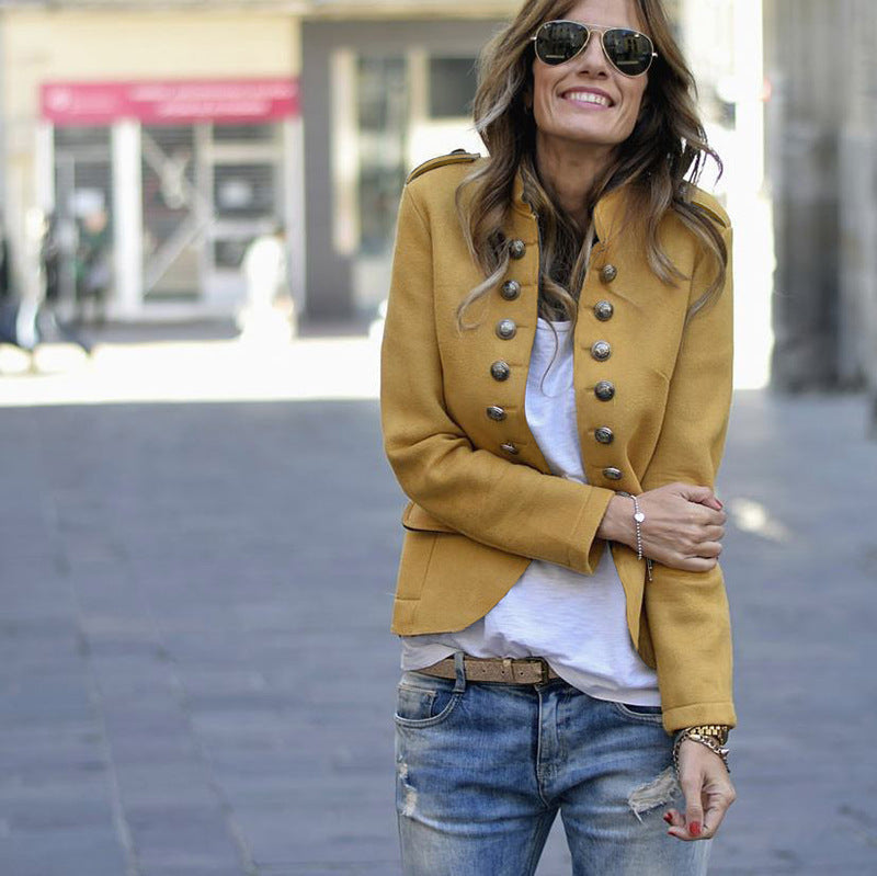 Autumn and winter fashion button blazer Limorista