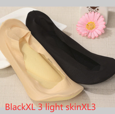 3D Arch Foot Massage Health Care Women Summer Socks Ice Silk Socks Shallow Mouth Silica Gel Invisible Slippers Feet Care Limorista