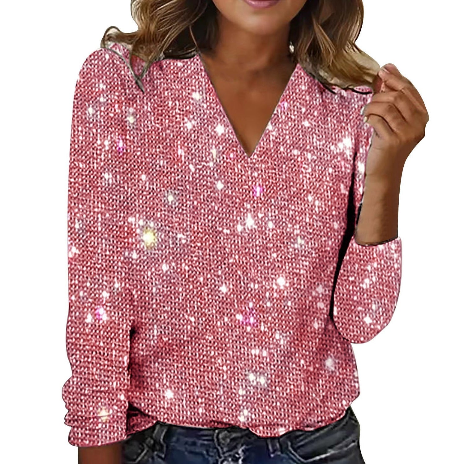 Digital Printed Round Neck Long Sleeved T-shirt For Women Limorista