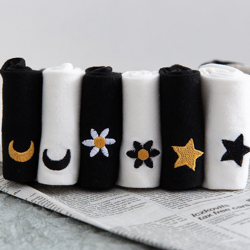 Stars And Moon Pure Color High-top Stockings Jk Socks Tide Socks Limorista