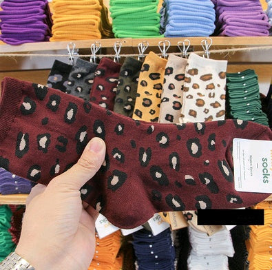 Leopard socks, female leopard, personality, tide, autumn and winter, Korean version, stockings Limorista