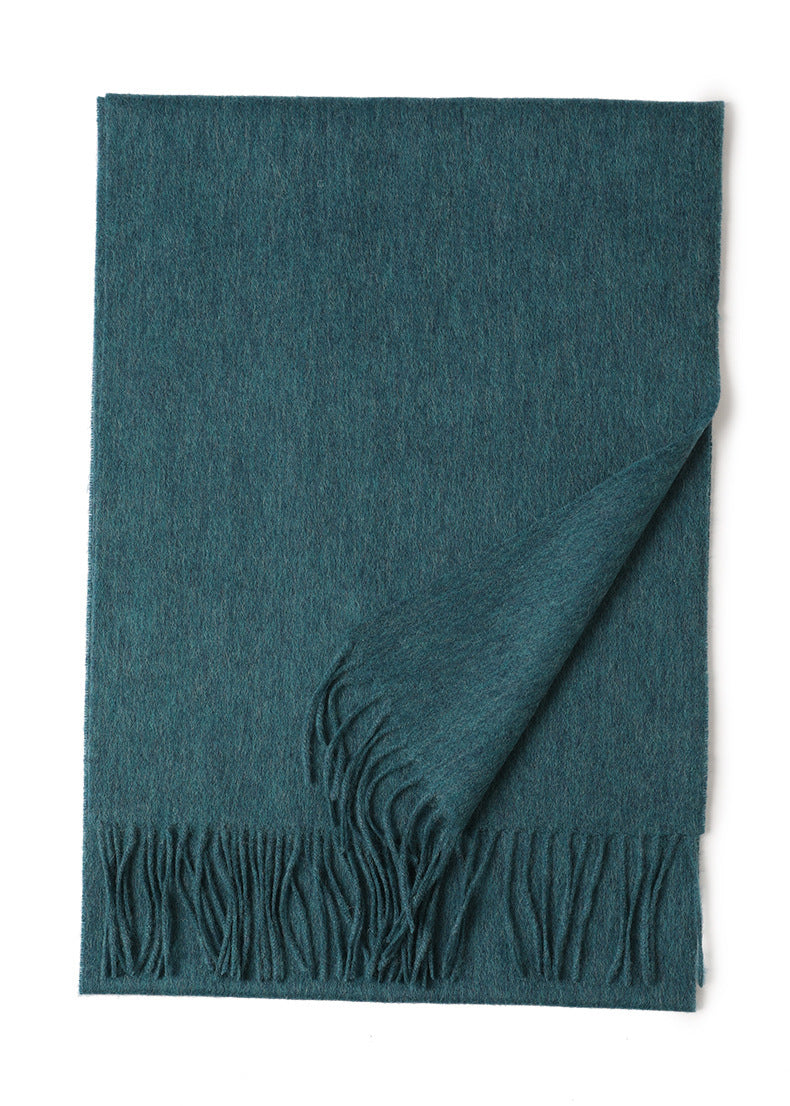 New Solid Color Wool Long Beard Warm Tassel Scarf Thick Limorista