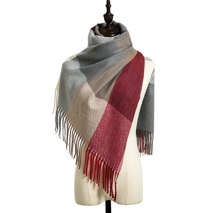 New Cashmere Tassel Thickened Cold And Warm Scarf Limorista