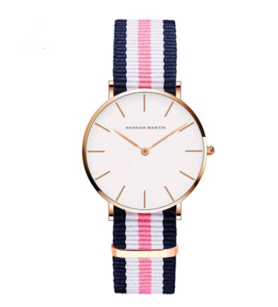 36mm ladies simple watch waterproof Korean white belt student watch Limorista
