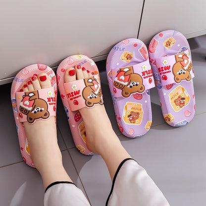 Cartoon Thick Flip-flops Home Indoor Non-slip Soft Bottom Limorista