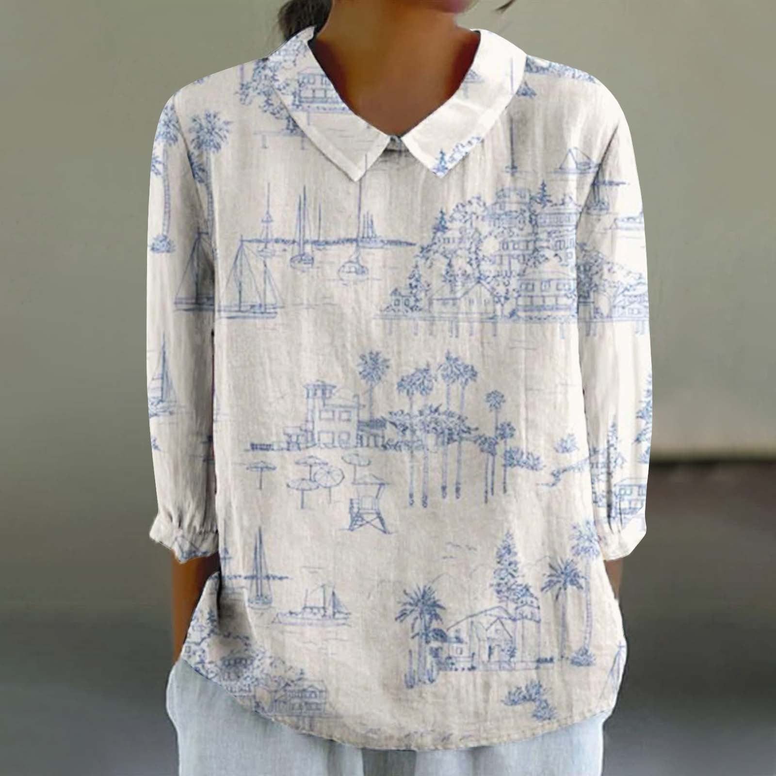 Creative Retro Chinese Style Floral Print Shirt Limorista