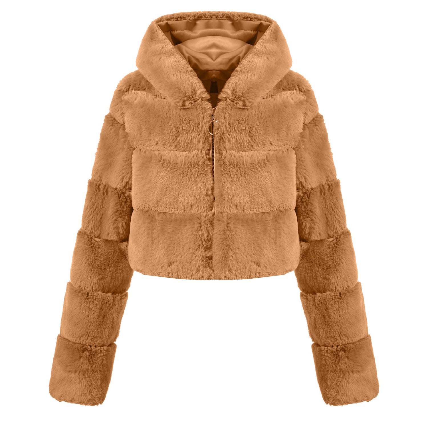 Solid Color Faux Fur Coat Jacket Fashion Limorista