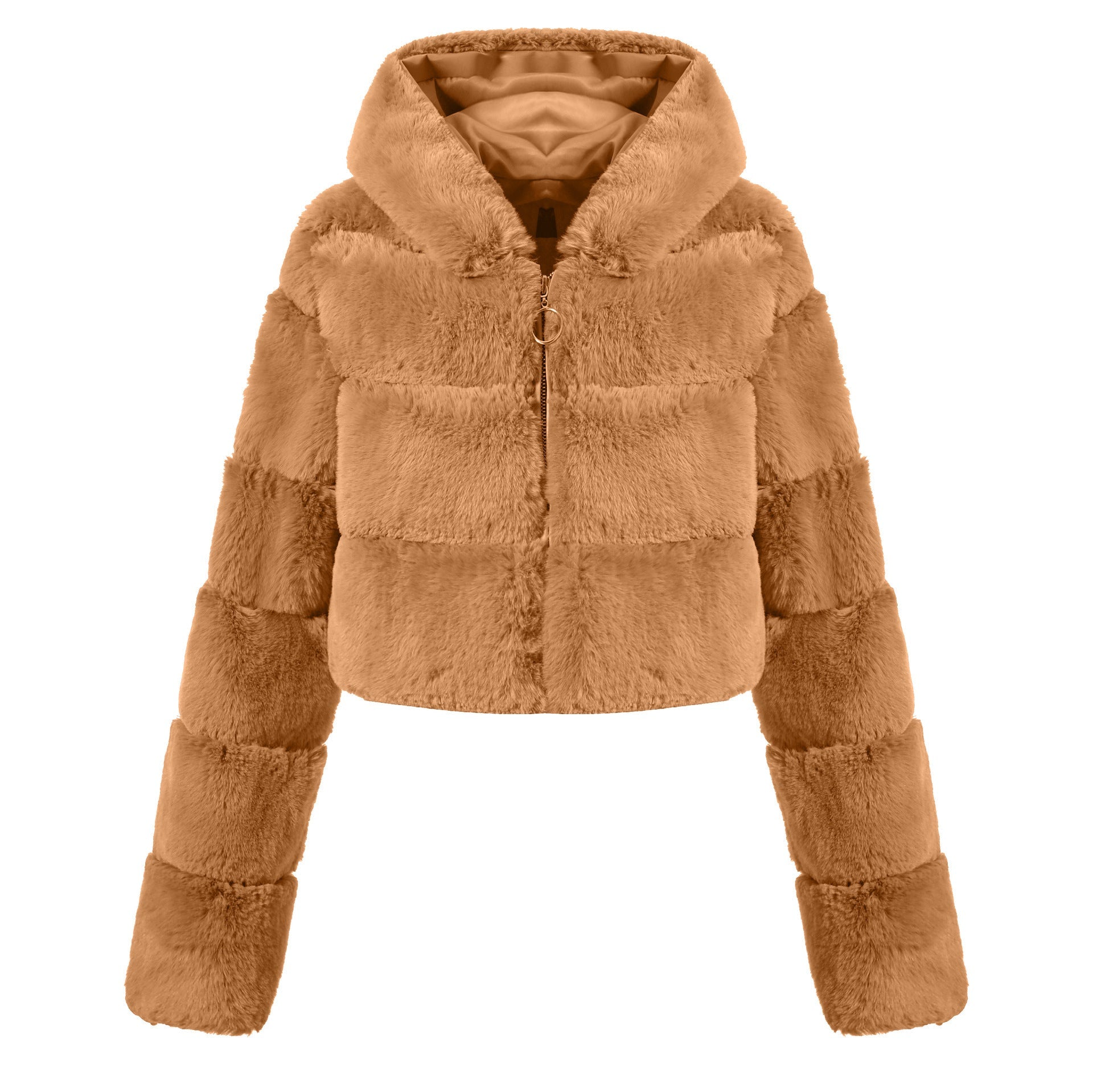 Solid Color Faux Fur Coat Jacket Fashion Limorista