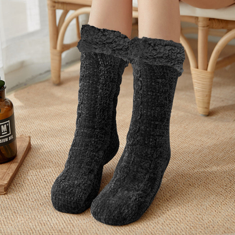 Ladies Winter Warm Floor Sleeping Socks Plus Velvet Limorista