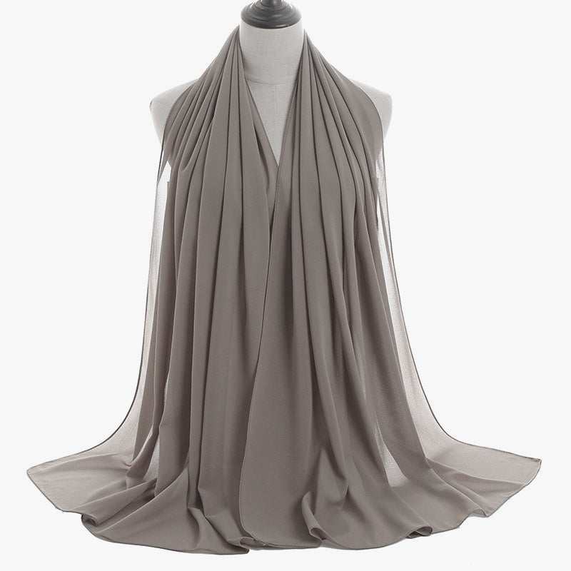 70x180cmMonochrome Pearl Chiffon Hijab Scarf Limorista