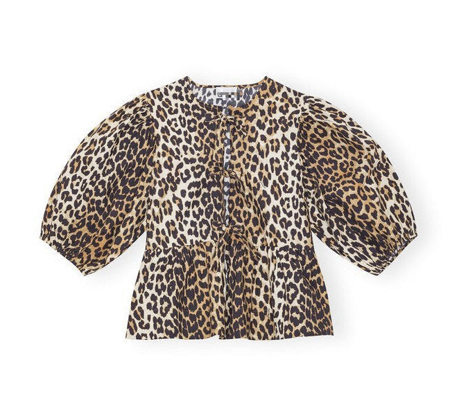 Fashion Printed Shirt Half Sleeve Lace-up Top Limorista