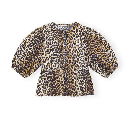 Fashion Printed Shirt Half Sleeve Lace-up Top Limorista