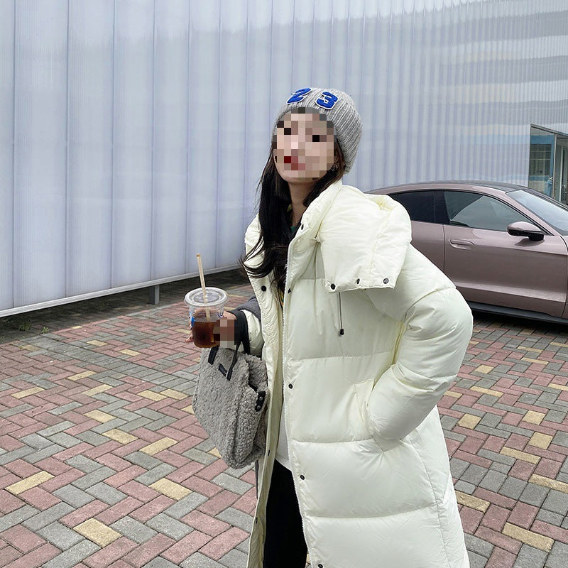 Loose Thick Long Stand-up Collar Hoodie Padded Coat Cotton-padded Coat Limorista