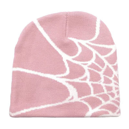 Spider Web Jacquard Knitted Hat Cold Protection In Autumn And Winter Limorista