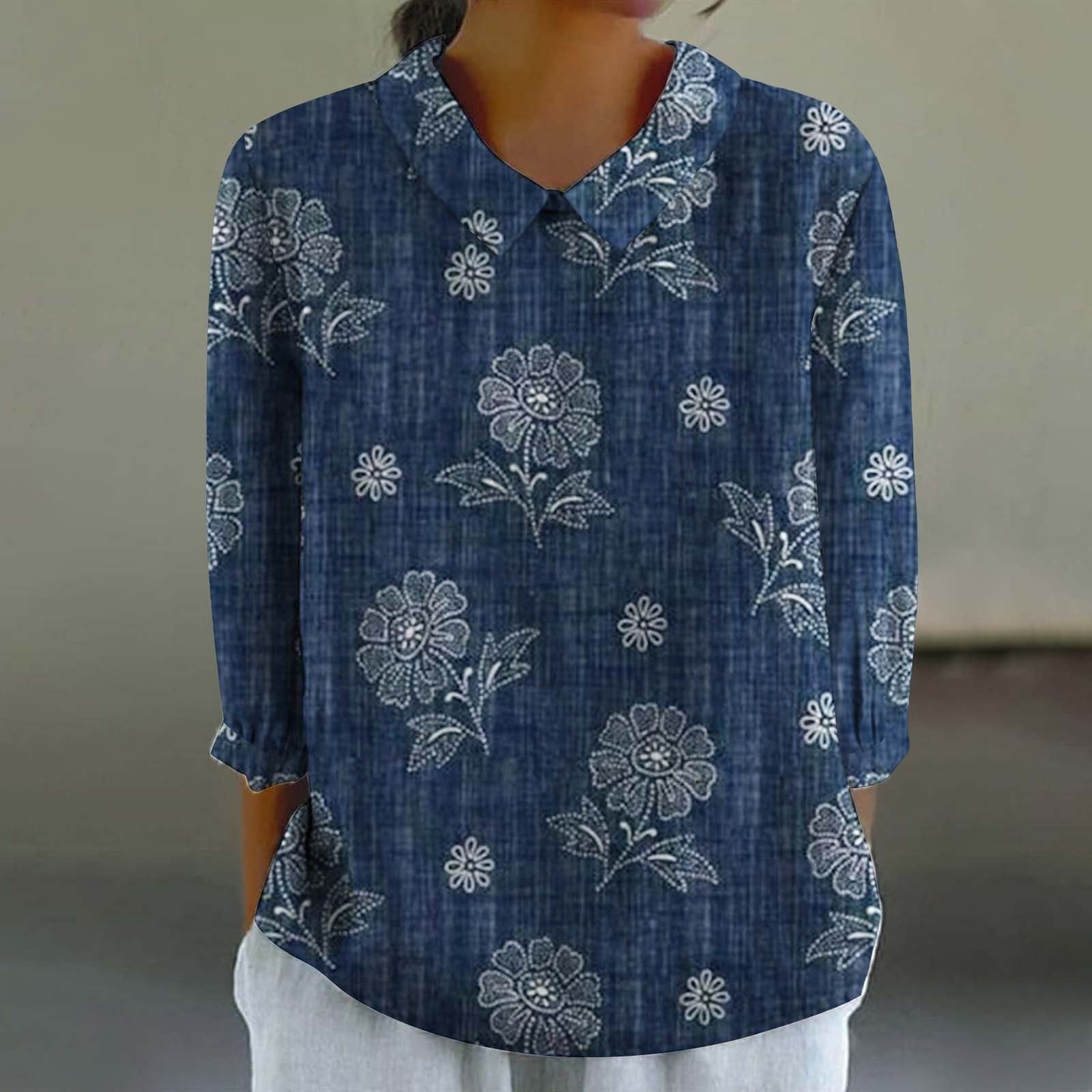 Creative Retro Chinese Style Floral Print Shirt Limorista