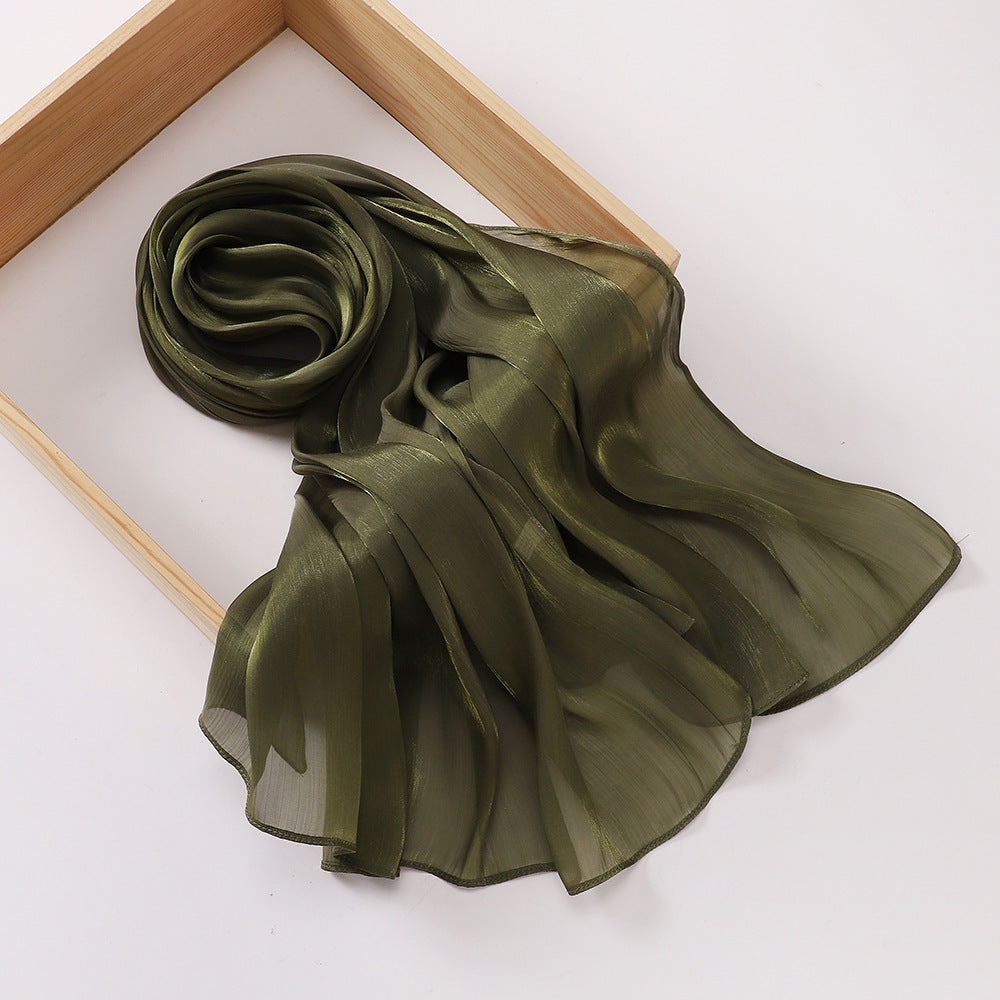 Breathable Cool Island Satin Smooth Silk Toe Scarf Limorista
