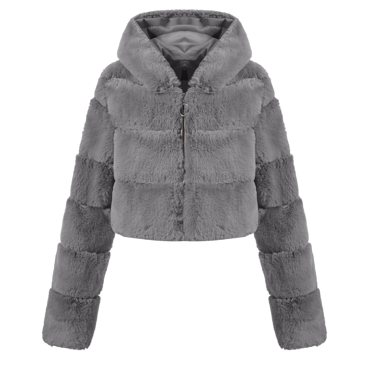 Solid Color Faux Fur Coat Jacket Fashion Limorista