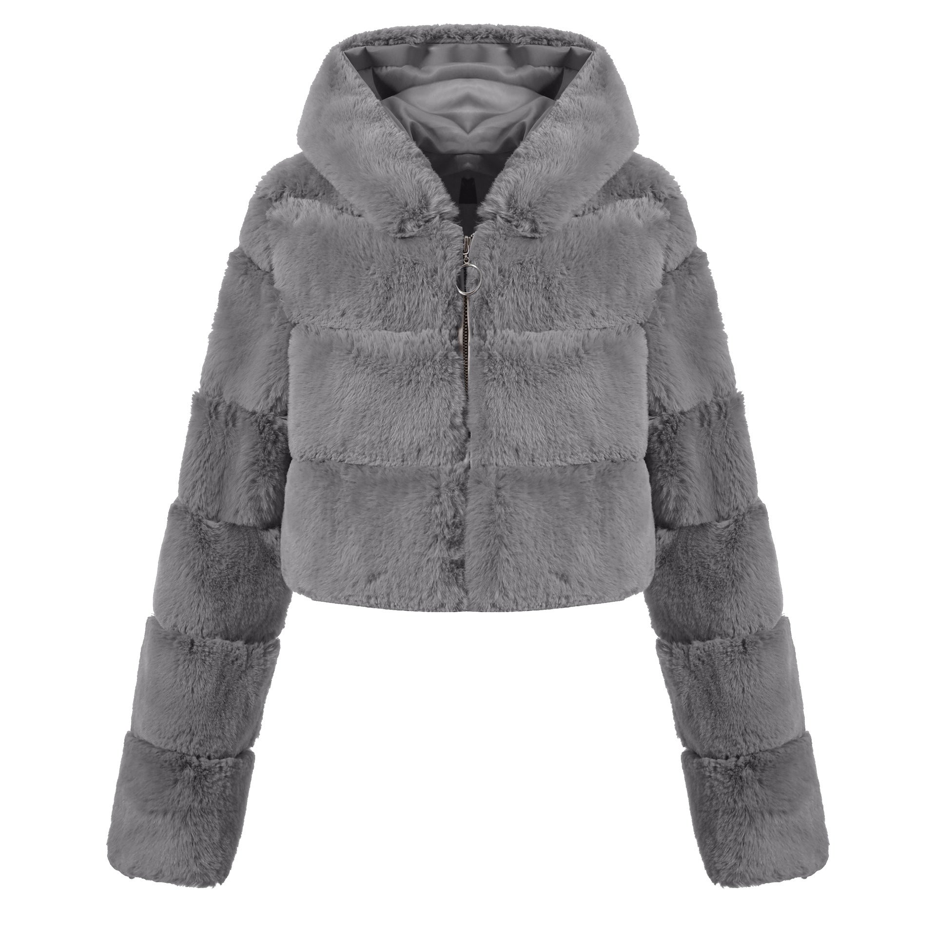 Solid Color Faux Fur Coat Jacket Fashion Limorista