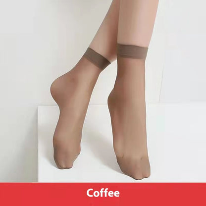 Thin Spring And Summer Anti-hook Crystal Socks Ultra-thin Wear-resistant Durable Meat Limorista