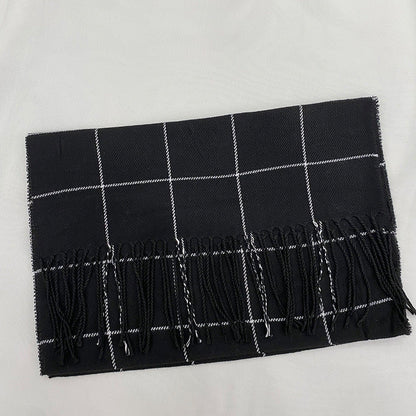 Autumn And Winter British Style Plaid Scarf Winter Limorista