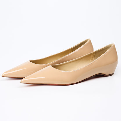 Red Bottom Nude Pointed Flat Shoes Limorista