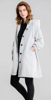 Long Sleeve Mid-length Trench Coat Limorista