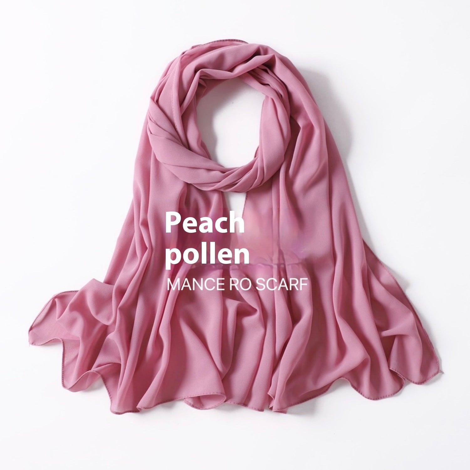 Pure Color Pearl Chiffon Scarf Headcloth Veil Chiffon Scarf Limorista