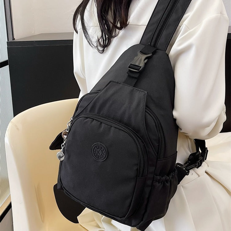 Single Shoulder Crossbody Chest Bag Double Back Large Capacity Women&