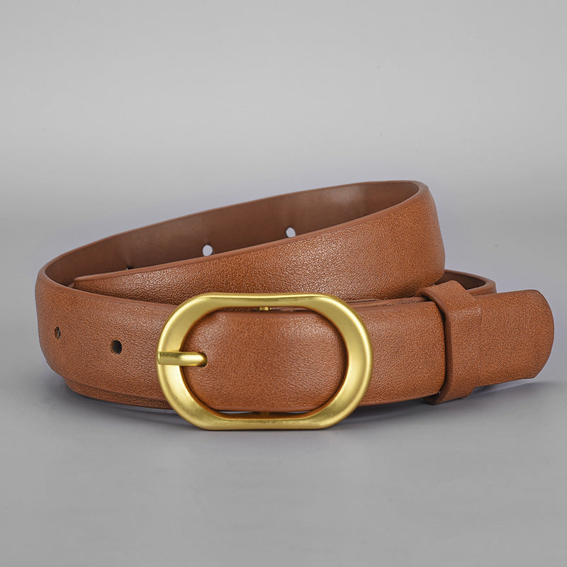 Trendy Unique Jeans All-match Decorative Thin Belt Limorista
