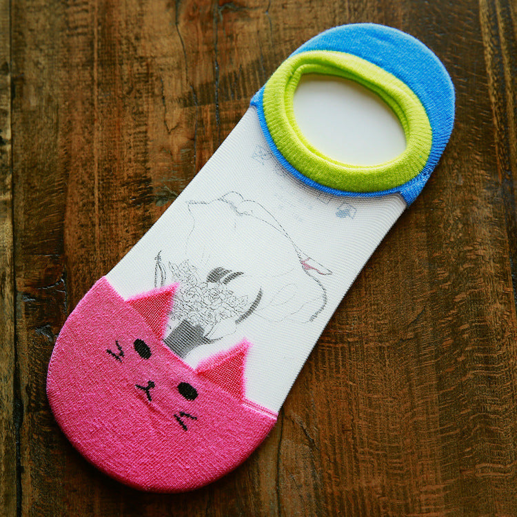 Spring And Summer New Cartoon Ankle Socks Women&