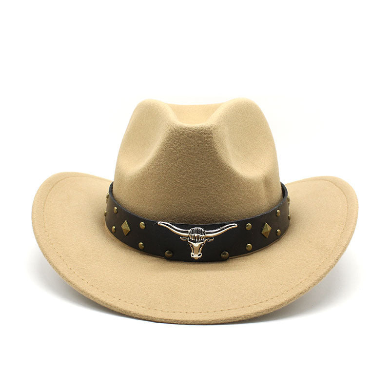 Polyester Retro Jazz Western Cowboy Hat Limorista