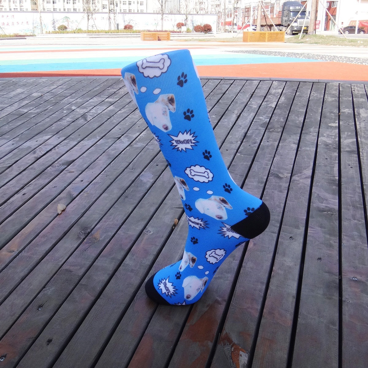 Cartoon Pet Head Face Socks Limorista