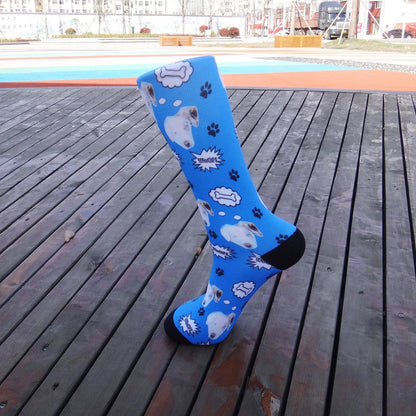 Cartoon Pet Head Face Socks Limorista