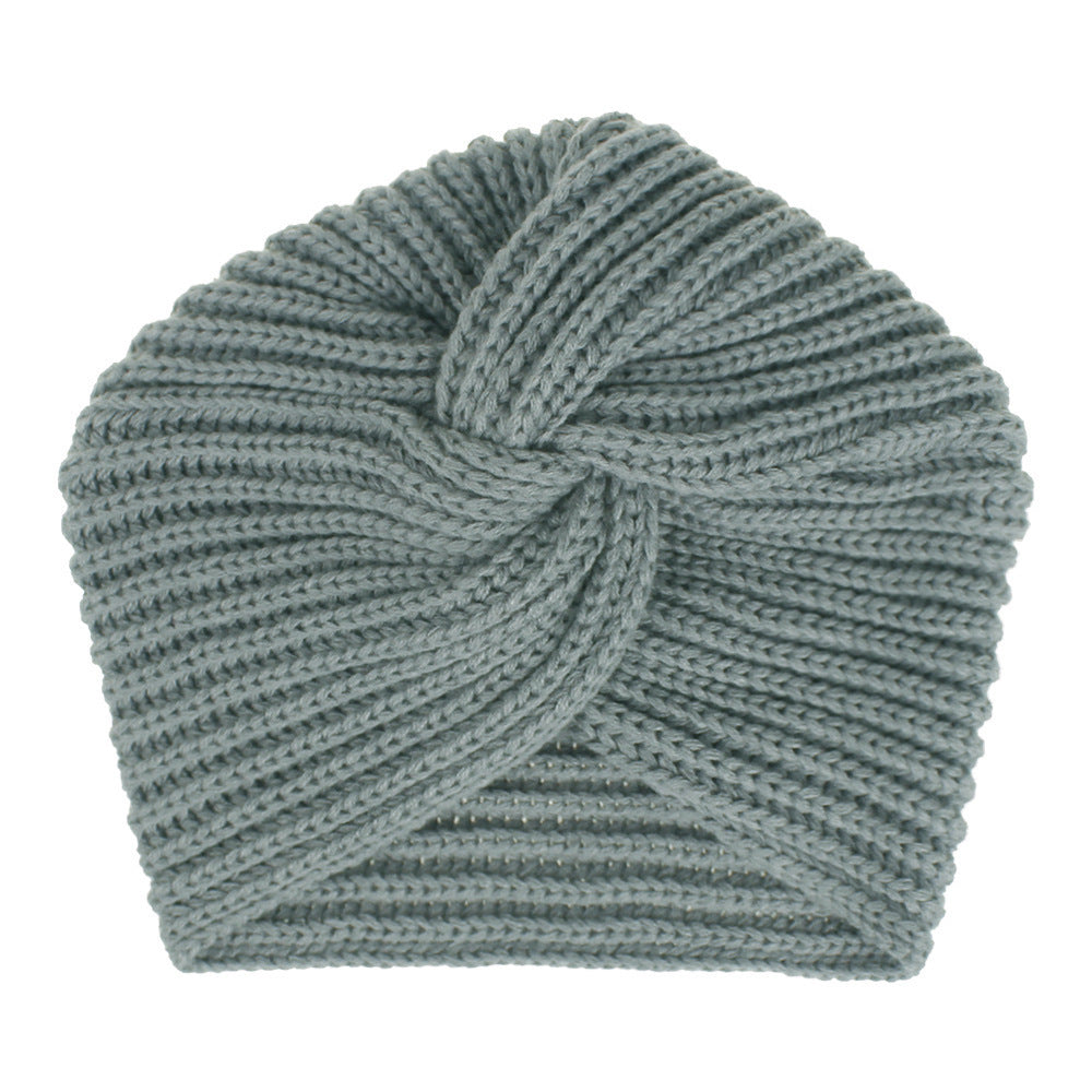 New Winter Knitted Nail Pearl Headscarf Hat Bohemian Knotted Warm Headband Limorista