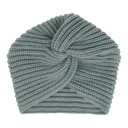 New Winter Knitted Nail Pearl Headscarf Hat Bohemian Knotted Warm Headband Limorista