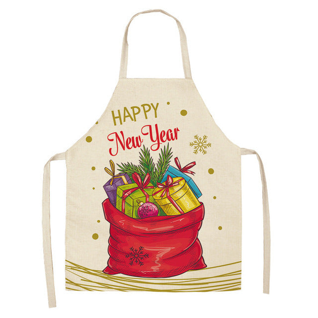 Christmas Series Cotton And Linen Apron Limorista