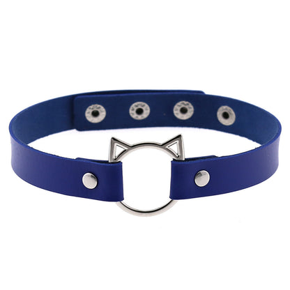 Punk Soft Girl Leather Collar Women&