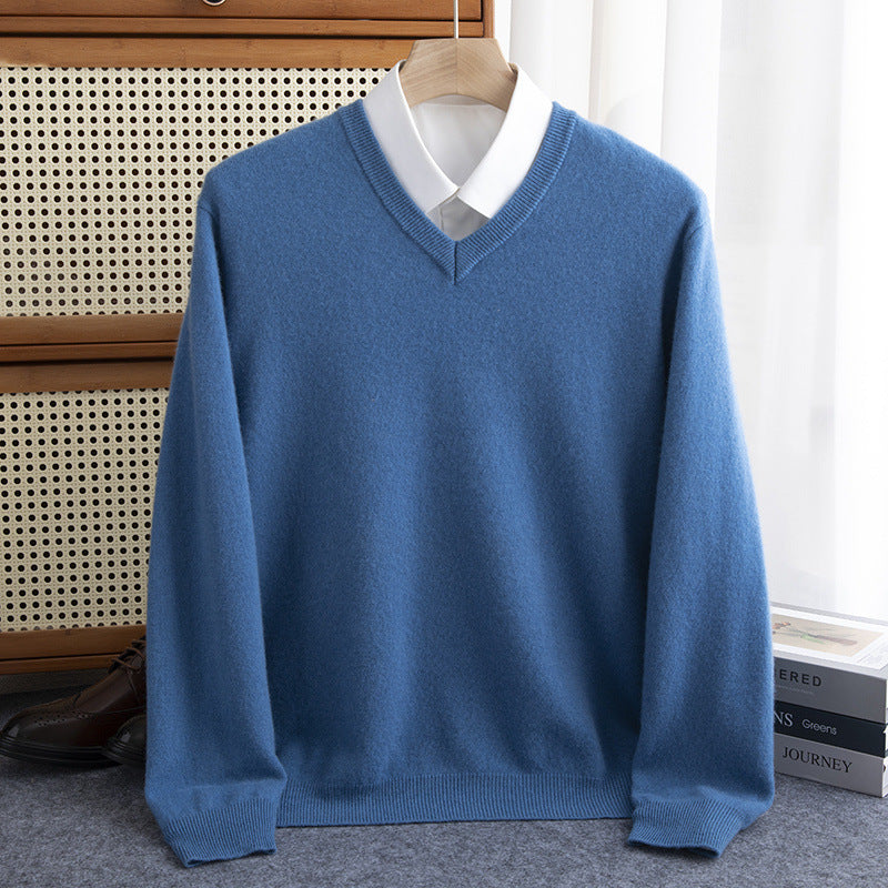 Half-collar Wool Sweater Male Limorista