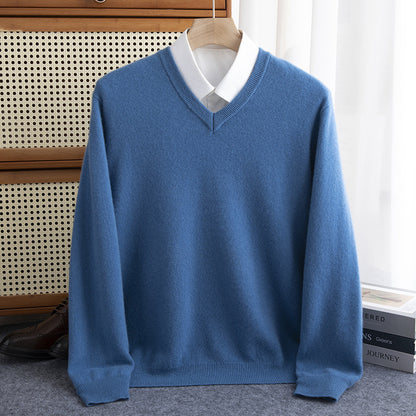Half-collar Wool Sweater Male Limorista