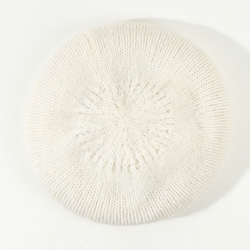 Soft Glutinous Mohair Knitted Plush Knitted Hat Limorista