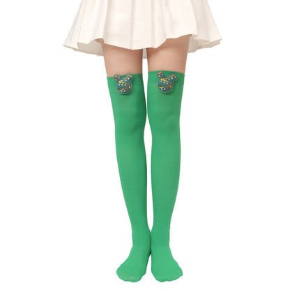 Christmas Plush Doll Knee Socks Bow Stockings Limorista