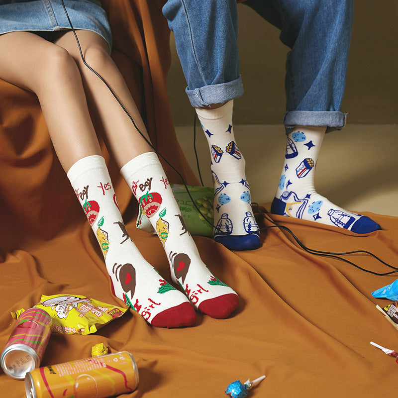 Socks Female Spring And Summer Personality Cartoon Couple Socks Limorista