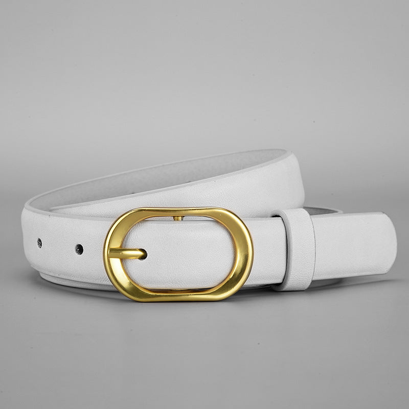 Trendy Unique Jeans All-match Decorative Thin Belt Limorista