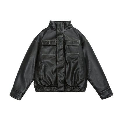 Retro Neutral Maillard Lamb Fur Coat Loose Leather Jacket Coat Limorista