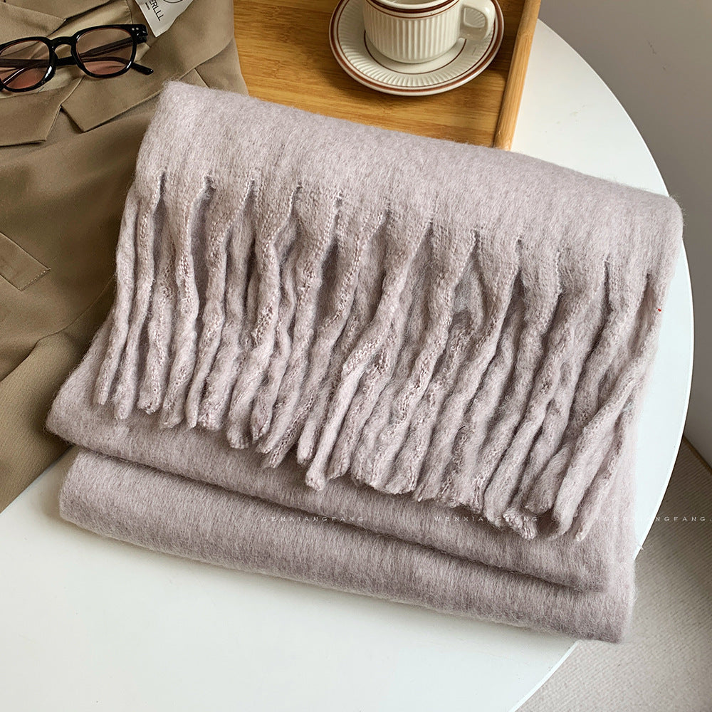 Autumn And Winter All-match Scarf High-grade Thickened Warm Scarf Limorista