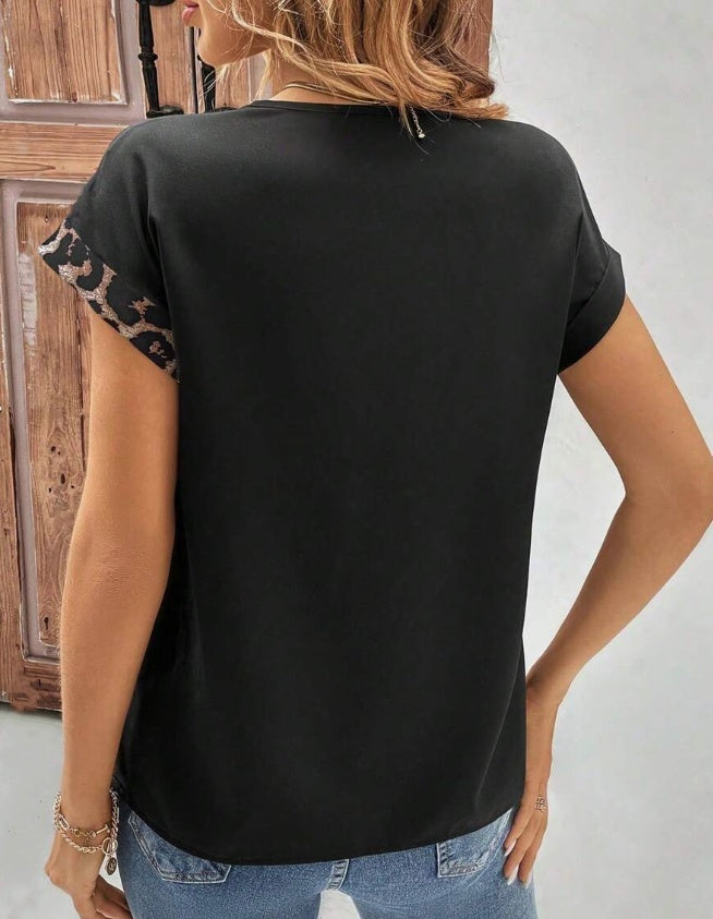 Chemise  Pour Femmes Col En V Avec  Et Manches Chauve-souris Limorista