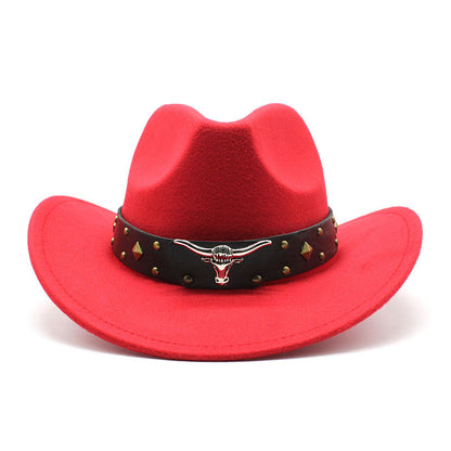 Polyester Retro Jazz Western Cowboy Hat Limorista