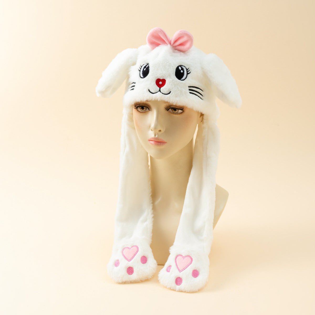 Autumn And Winter Cute Animal Plush Moving Ear Hat Limorista